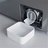 Drain Guide Tray for Washer Area 2 Piece PE Plastic Funnel Tray Set with Square Form and Curved Water Channel for Laundry Room Drain Use