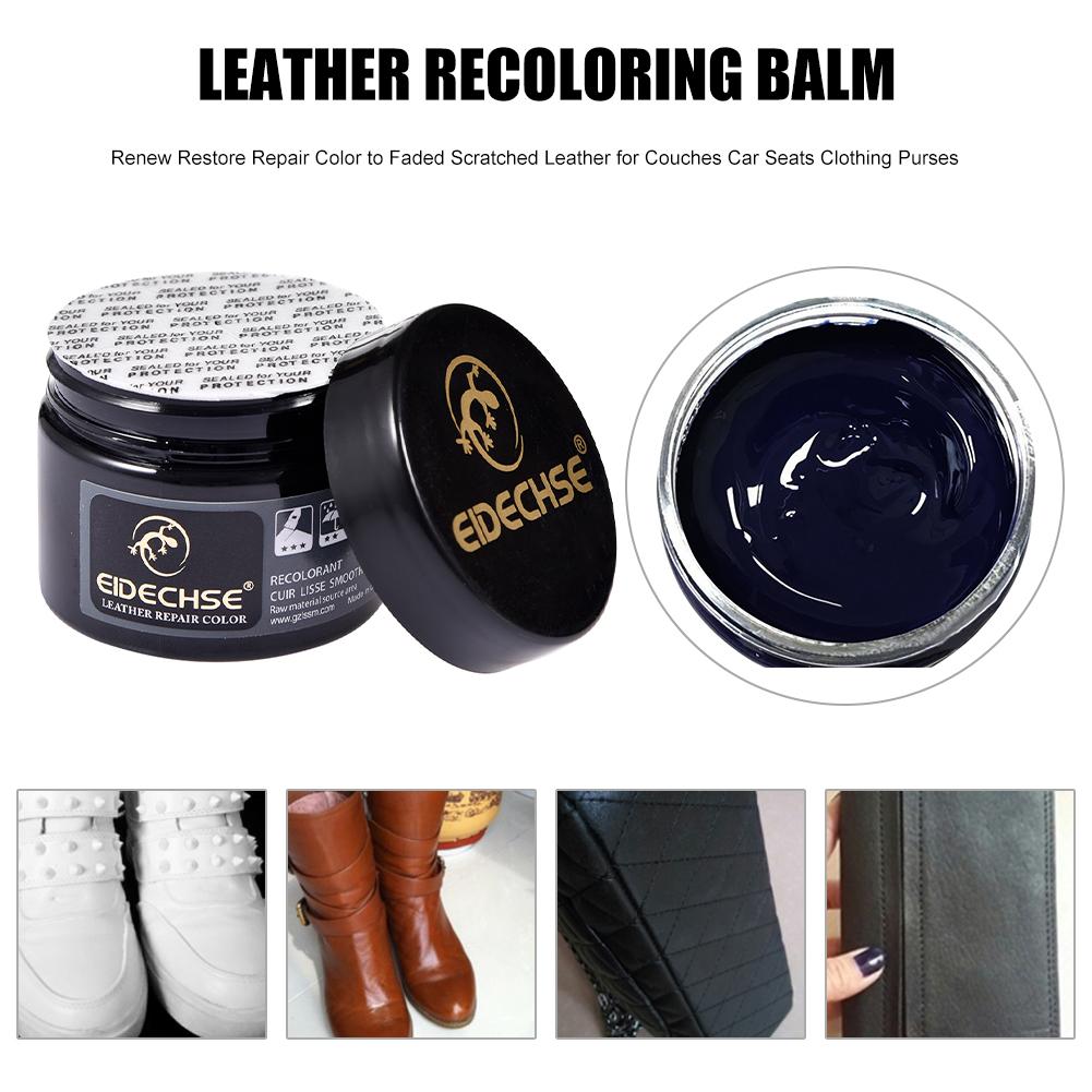 Leather Recoloring Balm Renew Restore Repair Color To Faded Scratched Leather for Couches Car Seats Clothing Purses 1.7 Oz