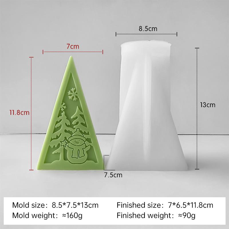 Christmas Tree Crystal Ball Silicone Mold Handmade Aroma Candle Resin Gypsum Mould DIY Christmas Decoration Molds