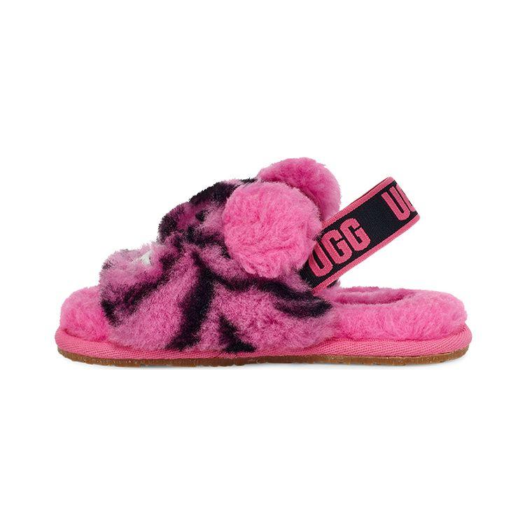 

UGG Fluff Yeah Tiger Stripe Wool Sandals Kids sandals Carnation-Pink 1124940T-CRNT 23.5