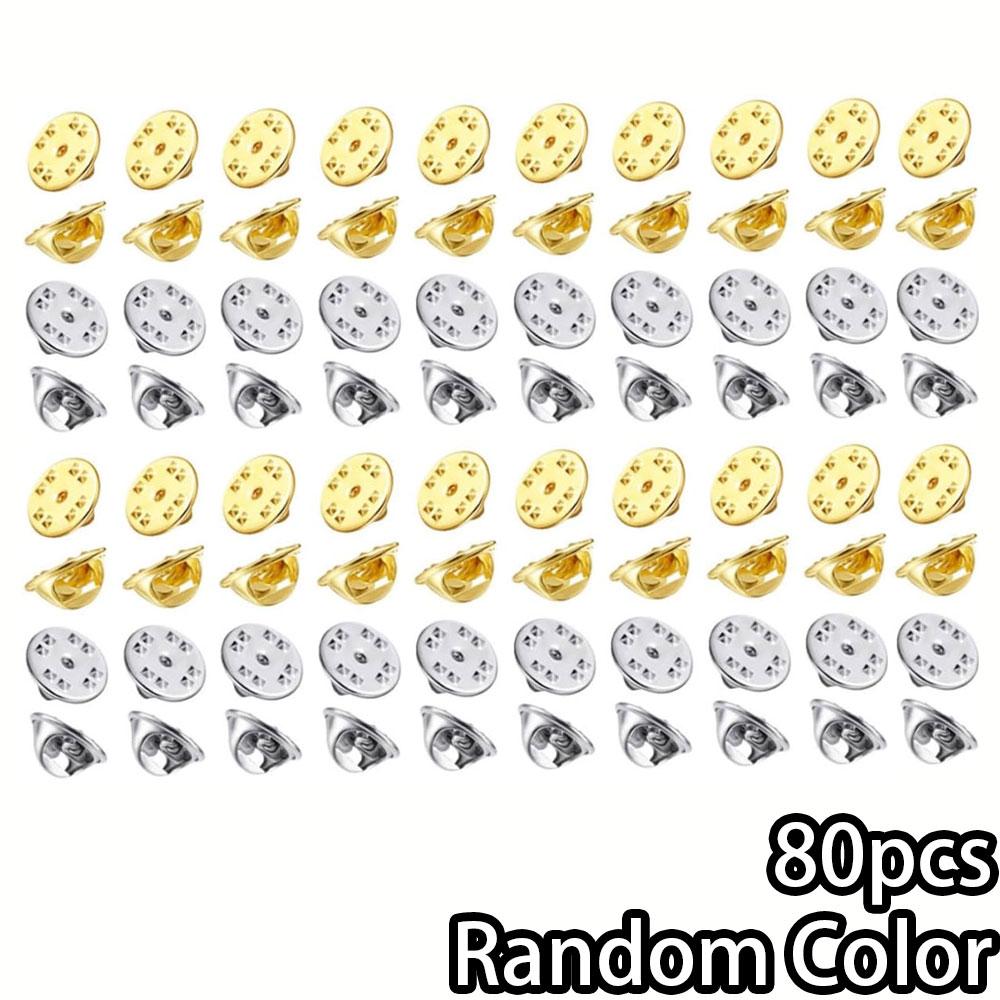 40/80/120pcs Yellow and White Brooch Base DIY Brooch Clip Jewelry Buckle DIY Necklace Bracelet Anklet Phone Chain