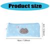Star Print Pencil Case Double Layered Pen Case 2 Compartments Pen Pouches Portable Pencil Bag Travel Cosmetics Bag