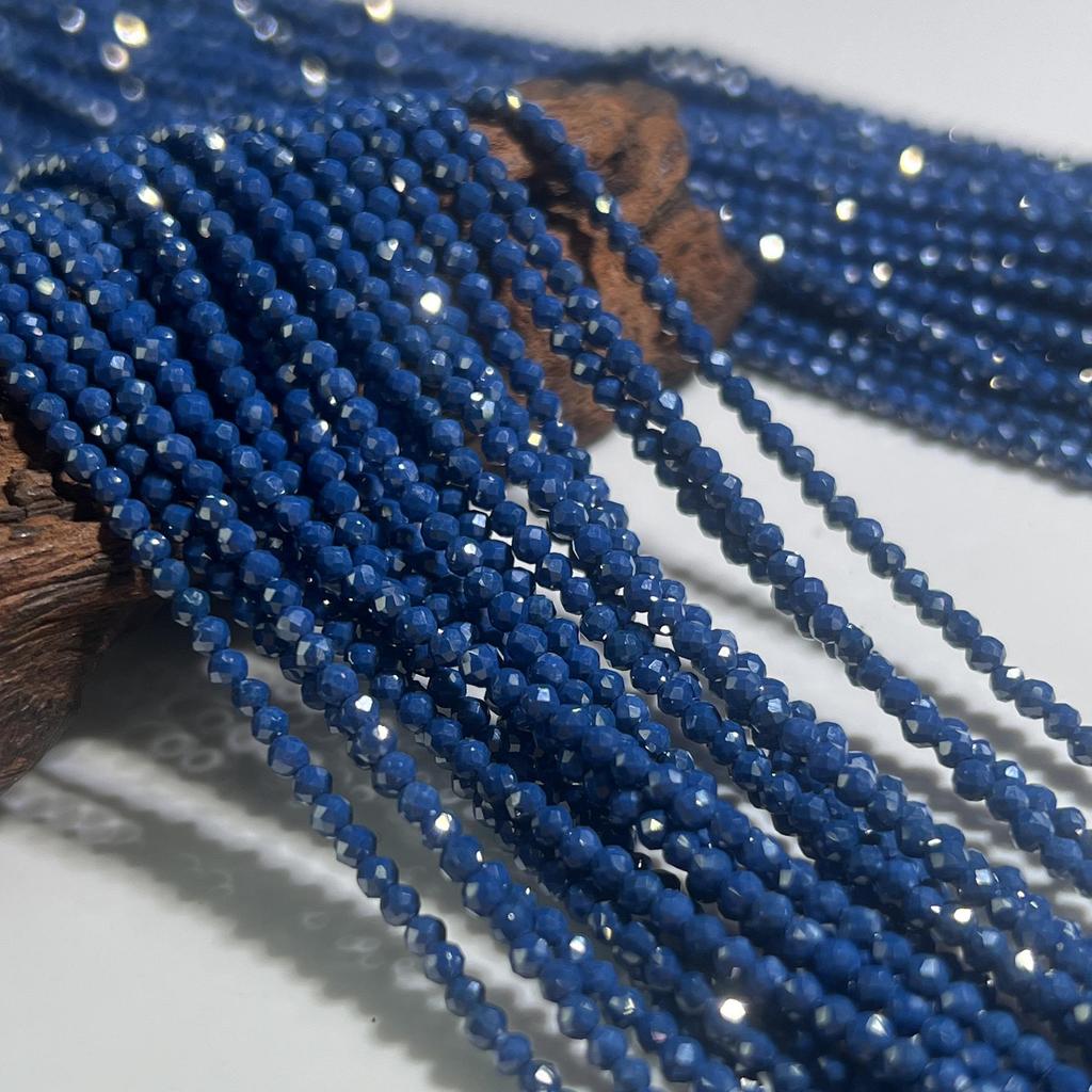 Emulsified Milk Zirconia Faceted Round Beads for DIY Necklaces & Bracelets