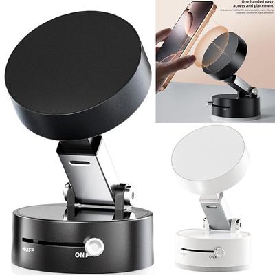Magnetic Suction Cup Car Phone Holder Vacuum Car Mount 360° Rotation
