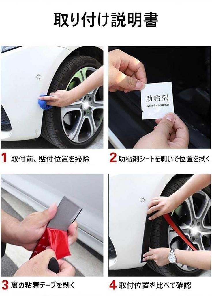 Aqua X G E-Four Z Rafine GR Kompatible Kotflügelverkleidung Overfender 1,5 m (1,5 m) Schwarzes Set von 4