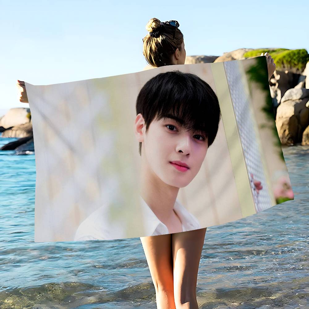 Singer C-Cha EunWooS Bath Towel Microfiber Soft Water Absorbing Breathable For Girl Kids Decorative Cartoon Beach Towel