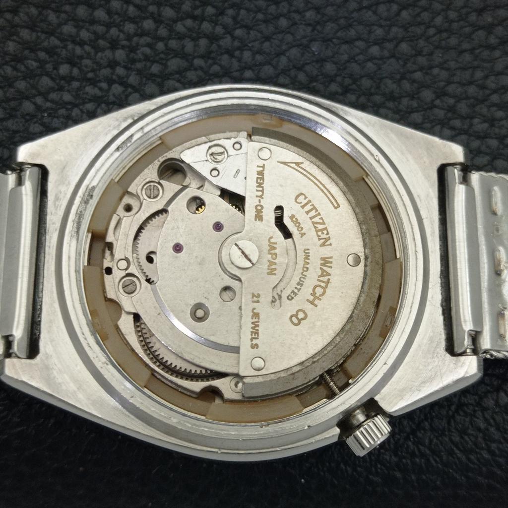 AUTOMATIC VINTAGE CITIZEN 8200 JAPAN MENS BLUE COLOR DIAL WATCH a702777-1 R210-a702777