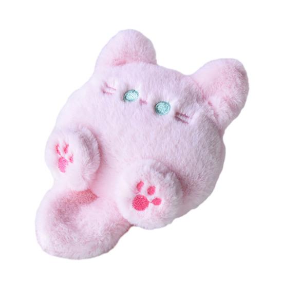 Tecknad Katt Nyckelring Hänge Söt Plyschkattunge Hänge Fylld Luddig Katt Hänge Ryggsäcksberlock Tillbehör för Handväska Plånbok Nyckelring