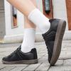 Women's Men's Large Size Pure Hand-stitched Casual Rubber Leather Shoes Soft Sole Wedding Shoes 38-48