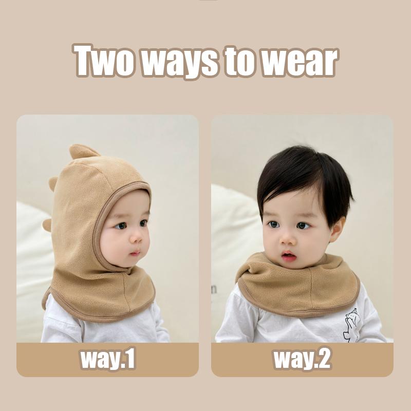 Baby Hat Scarf set Toddler Polar Fleece Warm Hats Winter Infant Ear Protection Hats for Cold Weather Kids Balaclava Beanie Caps
