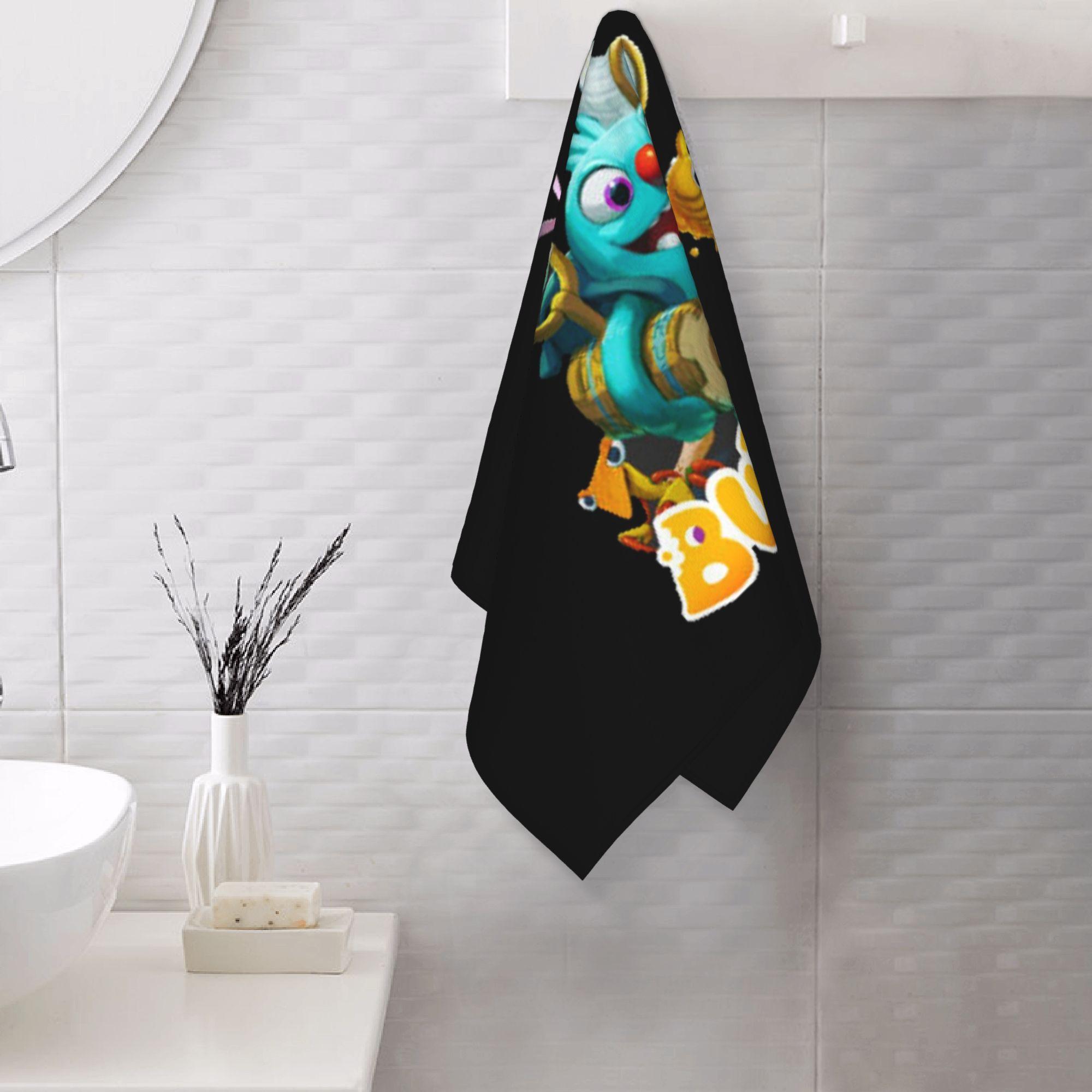 Lang Pattong White Bugsnax Soft Face Towel Quick Dry Pool Bath Cotton Towels Breathable