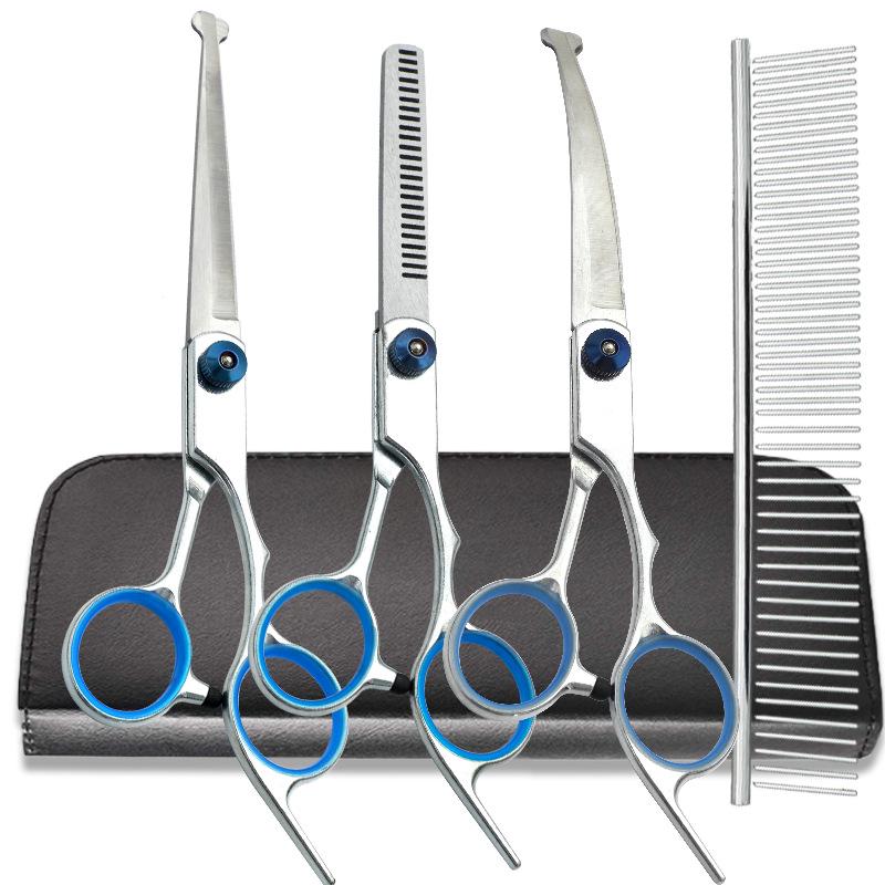 Teddy Dog 6-Inch Stainless Steel Grooming Scissors Set