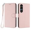 For Sony Xperia 1 VII Leather Case Wallet Stand Phone Cover with Wrist Strap