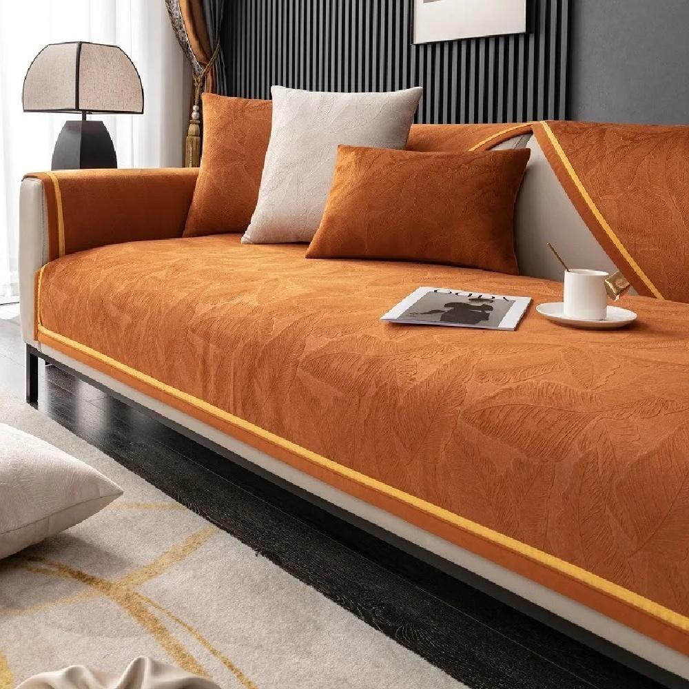 

1pc Sofa Cover Cloth Towel Full Cover Four Seasons Universal Sofa Cushion 2026 New Non-slip Leather Sofa Cover 70X70cm оранжевый