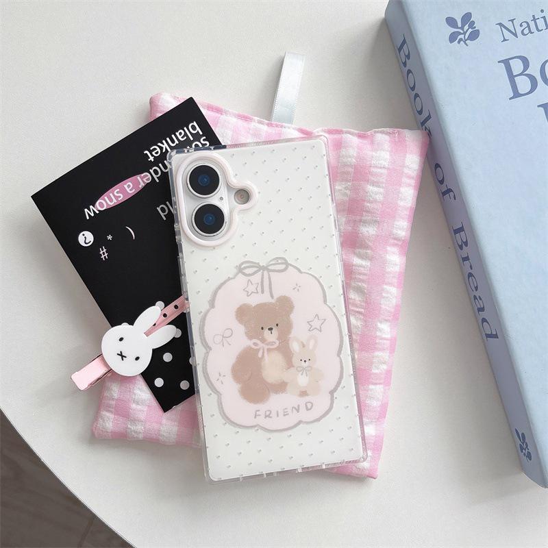 

Luxury 3D Bow Tie Rabbit & Bear Case for iPhone 17/16ProMax/15Pro iPhone 16 Pro Max