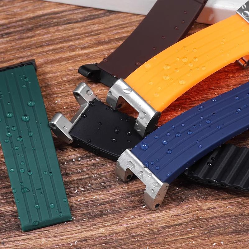 GST Series For Casio G-Shock watch strap silicone GST-W300 GST-400G GST-B100 S100D/S110D metal adapter rubber watchband Bracelet