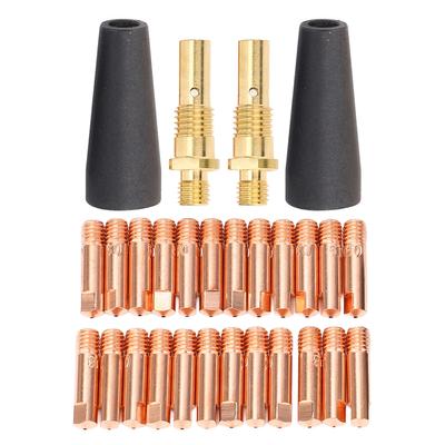 28 Stück MIG Schweißzubehör Gaslose Düsen Elektrodenspitzen und Gasdiffusoren für Weld Pak