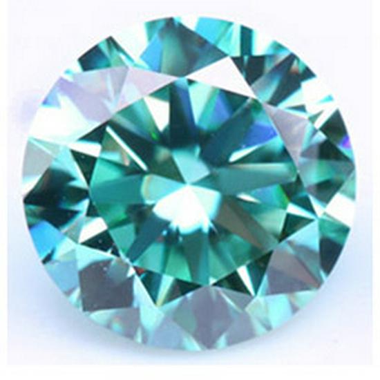 Round Multicolor Moissanite Stones: Red, Yellow, Blue, Green & Paraiba Colors