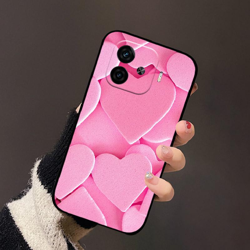 Für Vivo IQOO Z9 Turbo Rückabdeckung Mode Schwarz Weiches TPU Silikon Handyhülle Für IQOO Z9 Turbo 5G Handy Schutzhülle Fundas