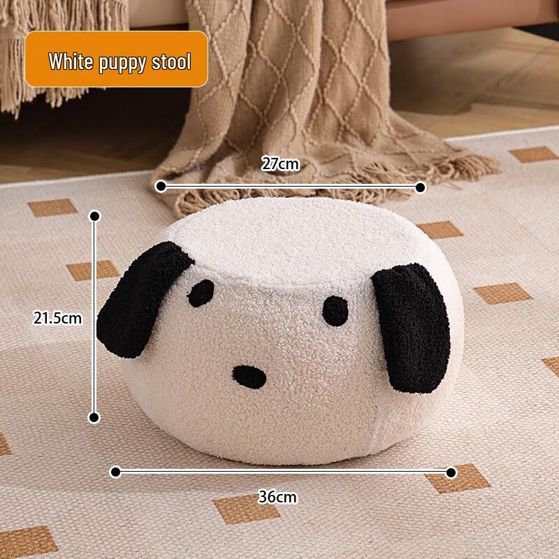 You Shu Sherpa Fleece Dice Ottoman