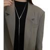 Golden Snake Bone Chain Titanium Steel Long Necklace For Women Spring Summer Light Luxury High-End Elegant Sweater Chain
