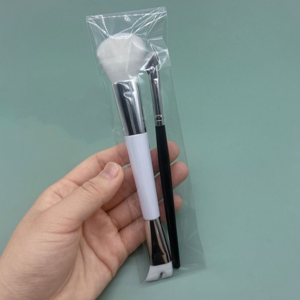 2Pcs 2-in-1 Nose Shadow Brush Portable Eyeshadow Powder Brush Professional Makeup Brush  Women