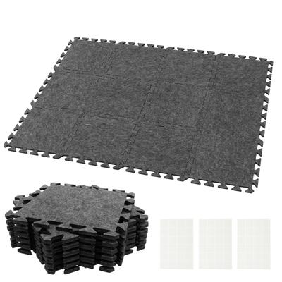 12Pcs Felt Interlocking Floor Mats Puzzle Fitness Mat Baby Play Mat Gym Floor Rug Non Slip Soundproof Cuttable Home Decor
