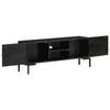 TV Stand Black 115 x 30 x 46 cm Solid Mango Wood