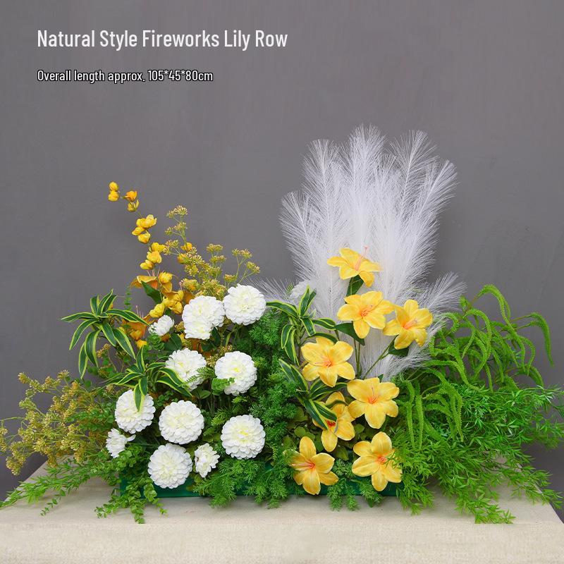 Mori Style Artificial Wedding Floral Aisle Decoration