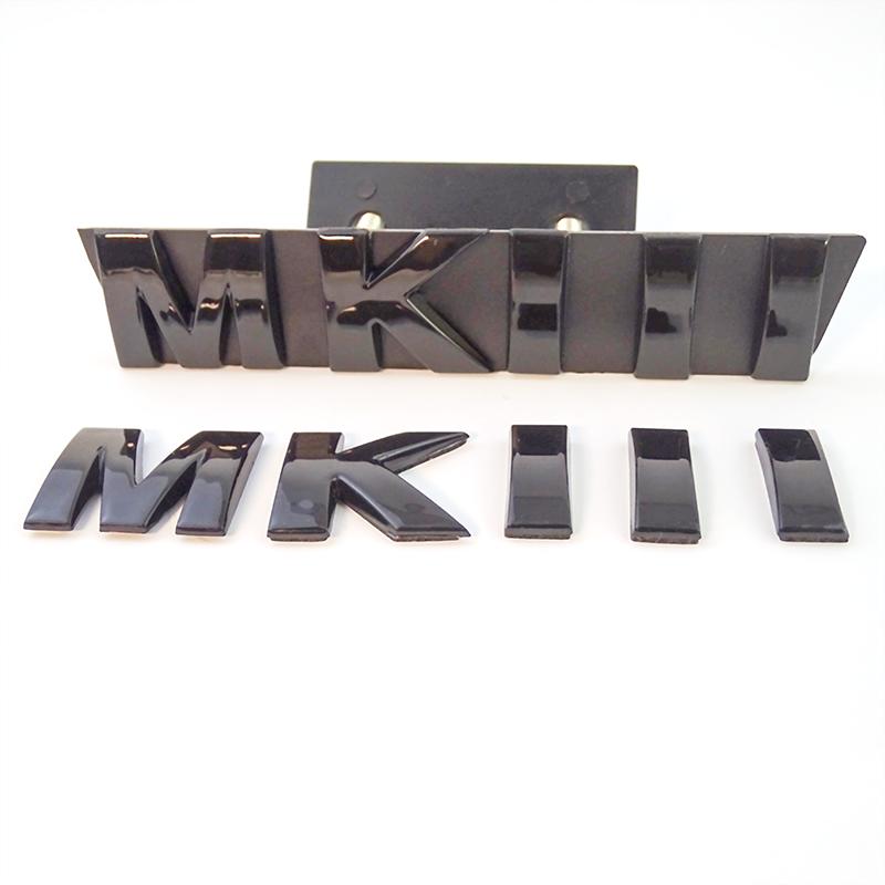3D Black MKIII MK3 Rear Car Emblem and Rear Truck Chrome Red Badge Car Sticker for Volkswagen VW Golf Jetta MK3