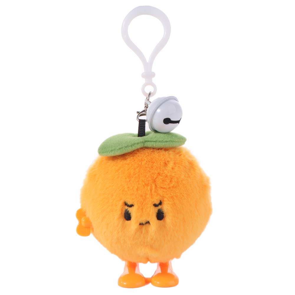 Kawaii Tas Hanger Mandarijn Sleutelhanger Knijp Gevulde Sinaasappel Sleutelhanger Zachte Cartoon Mandarijn Auto Sleutelring Vrouw Dame Meisje white