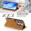 For Xiaomi Redmi Note 14 4G (164.84mm) Case Stand Wallet Calf Texture PU Leather Flip Phone Cover with Wrist Strap