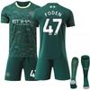 2025-26 Grüner Anzug 47 Foden Doku Fußballtrikot Nr. 9 Haaland Manchester City Drei Auswärts Grasgrün Trikot