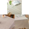 Modern French Country Rectangular Tablecloth Cotton Linen Floral Decor For Dining Room