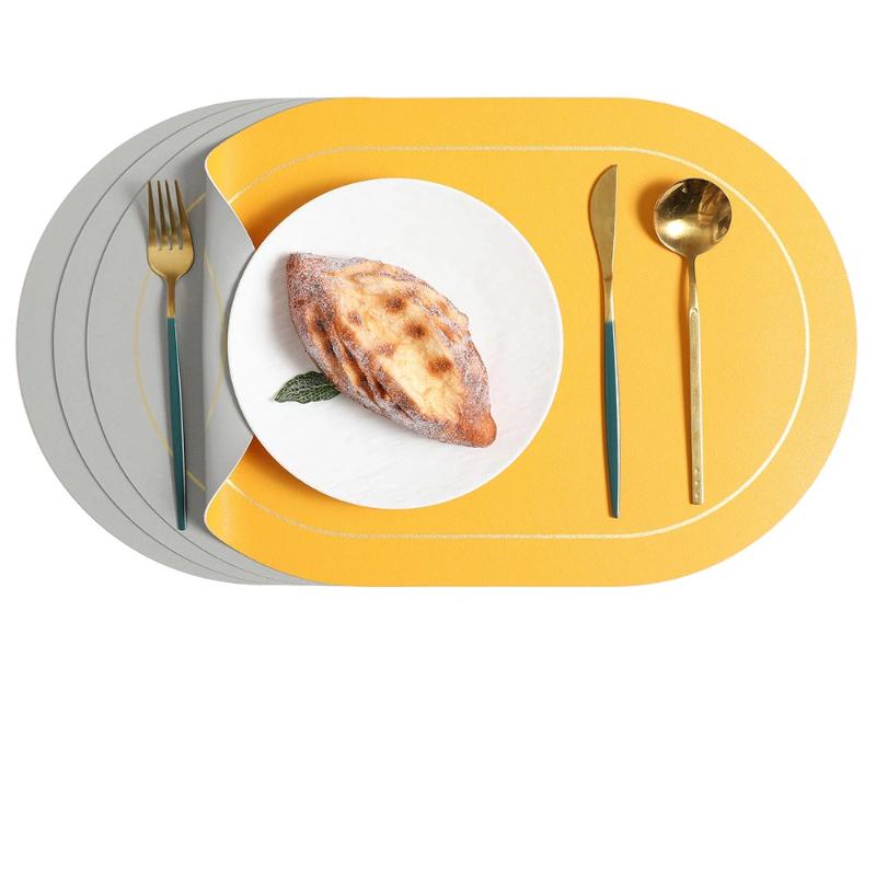 Zweiseitige Tischsets Nordischer Stil Küchen-Esszimmer-Dekor Wasserdicht Fleckenabweisend Platzsets Geschirrunterlage