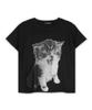Damiswi Kitten Halftone T-Shirt_Black