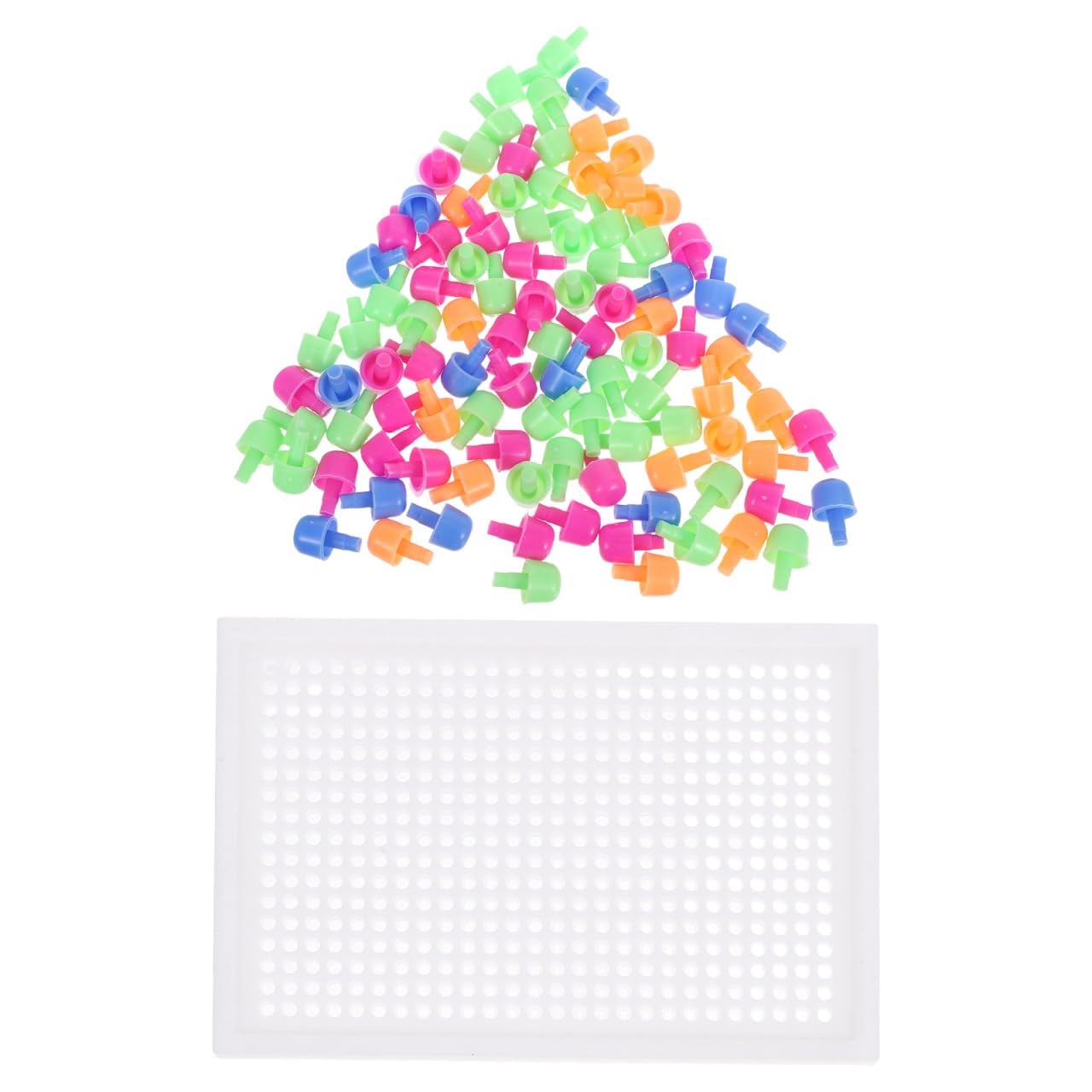 

Toyvian Pegboard Peg Puzzle, 96 Pieces, Mushroom Puzzle, Toy Jigsaw Puzzle, 3D Plastic Learning Toy, Shape Puzzle, DIY Craft, Creativity,