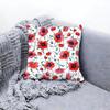 Beautiful Poppy Flower Pattern Cushion Cover Premium Comfort Reversible Pillow Cove  in One Design for Any Room  Car Interior