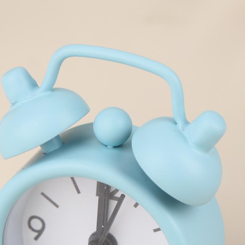 1Pc Creative Quartz Round Alarm Clock 4Cm Mini Metal Small Alarm Clock Portable Desktop Home Decoration