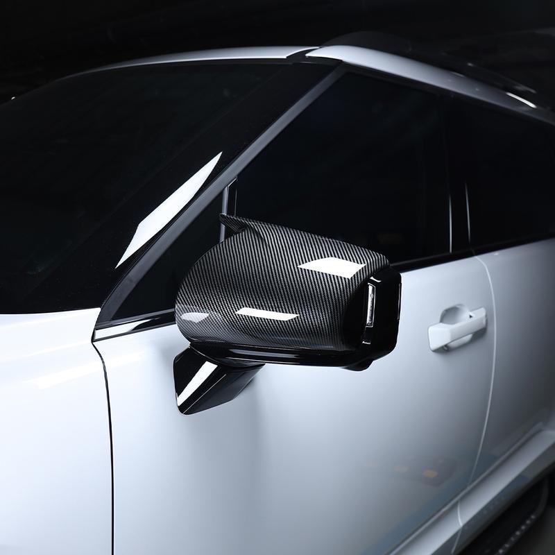 Car Decoration Door Mirror Cover For Hyundai Palisade 2025-2026 Car Rearview Accessories Carbon Fiber Glossy Black Stickers