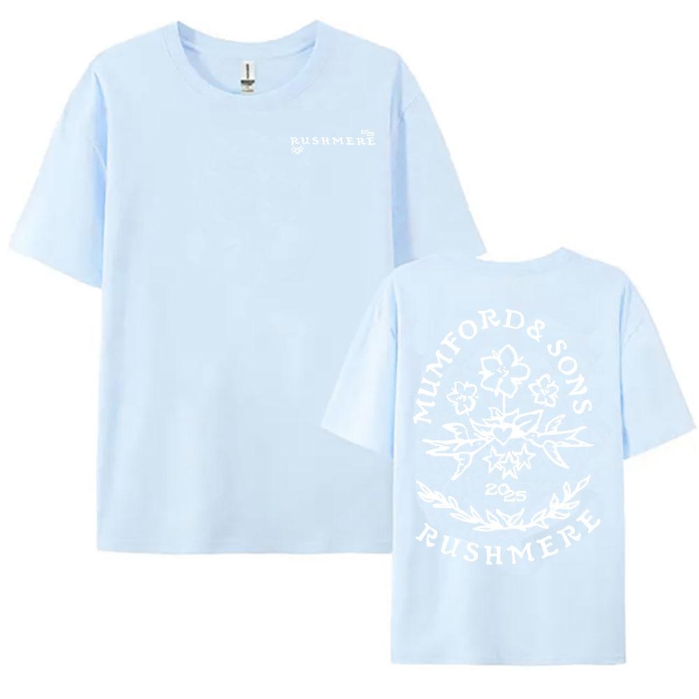 

Футболка с графическим принтом альбома RUSHMERE 2025 года, фолк-рок-группа Mumford & Sons, футболки с принтом, хлопковые мужские и женские летние футболки, футболки в стиле хип-хоп XS