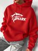 Sweat à capuche graphique requin pour hommes femmes Sweat à capuche à capuche imprimé requin vintage Sweatshirt à capuche décontracté Streetwear