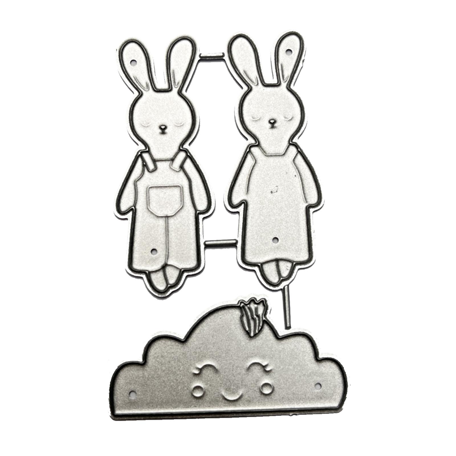 

Кролик металлический трафарет DIY ремесло углеродистая сталь шаблон для тиснения трафарет Скрапбукинг для карточек высечки плесень