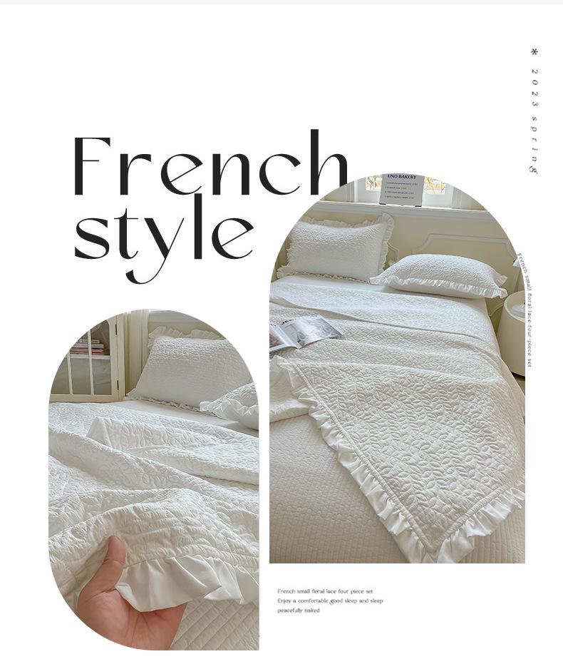 Ruffled Gauze Quilted Summer Cool Quilt Cover - Double Person Thin Air Conditioning Quilt
