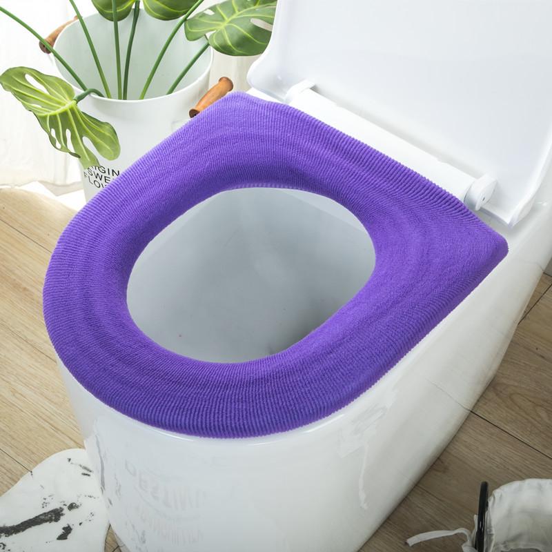 Universal Washable Knitted Toilet Mat and Disposable Cover for All Seasons