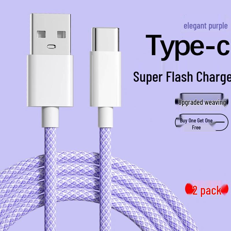 6A Fast Charge USB Type-C Cable for Huawei, Xiaomi, Redmi, Vivo, Honor