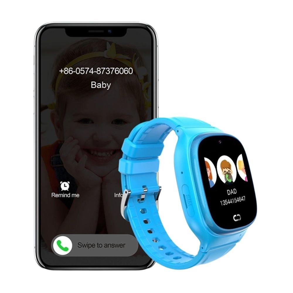 Wodoodporny smartwatch dziecięcy z gps i funkcjami edukacyjnymi niebieski