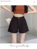 Women's 2025 High-Waisted A-line Wide-Leg Suit Shorts