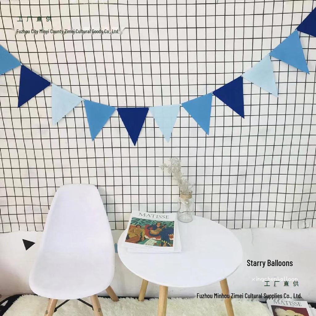 Bunte Dreiecksflaggen-Girlanden - Dekorationen für Geburtstage, Klassenzimmer und Kindergärten