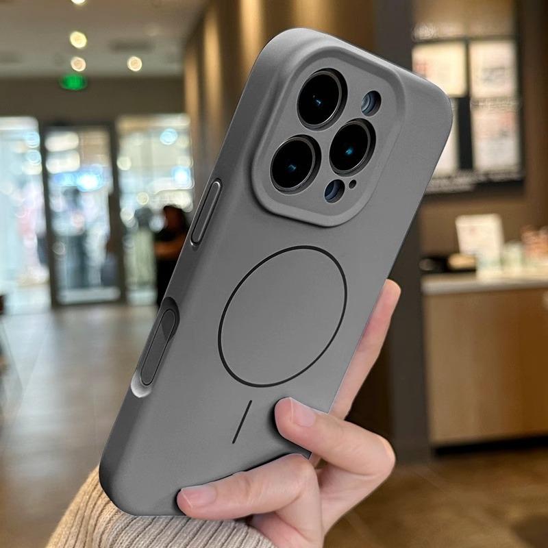 Оригинальный магнитный чехол из жидкого силикона для Apple iPhone 16 15 14 13 12 Pro Max 16 Plus, противоударный, однотонный, мягкий чехол For iPhone 16 ProMax